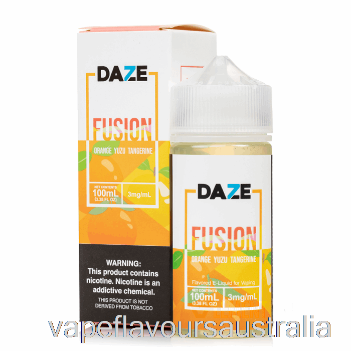 Vape Nicotine Australia Orange Yuzu Tangerine - 7 Daze Fusion - 100mL 3mg